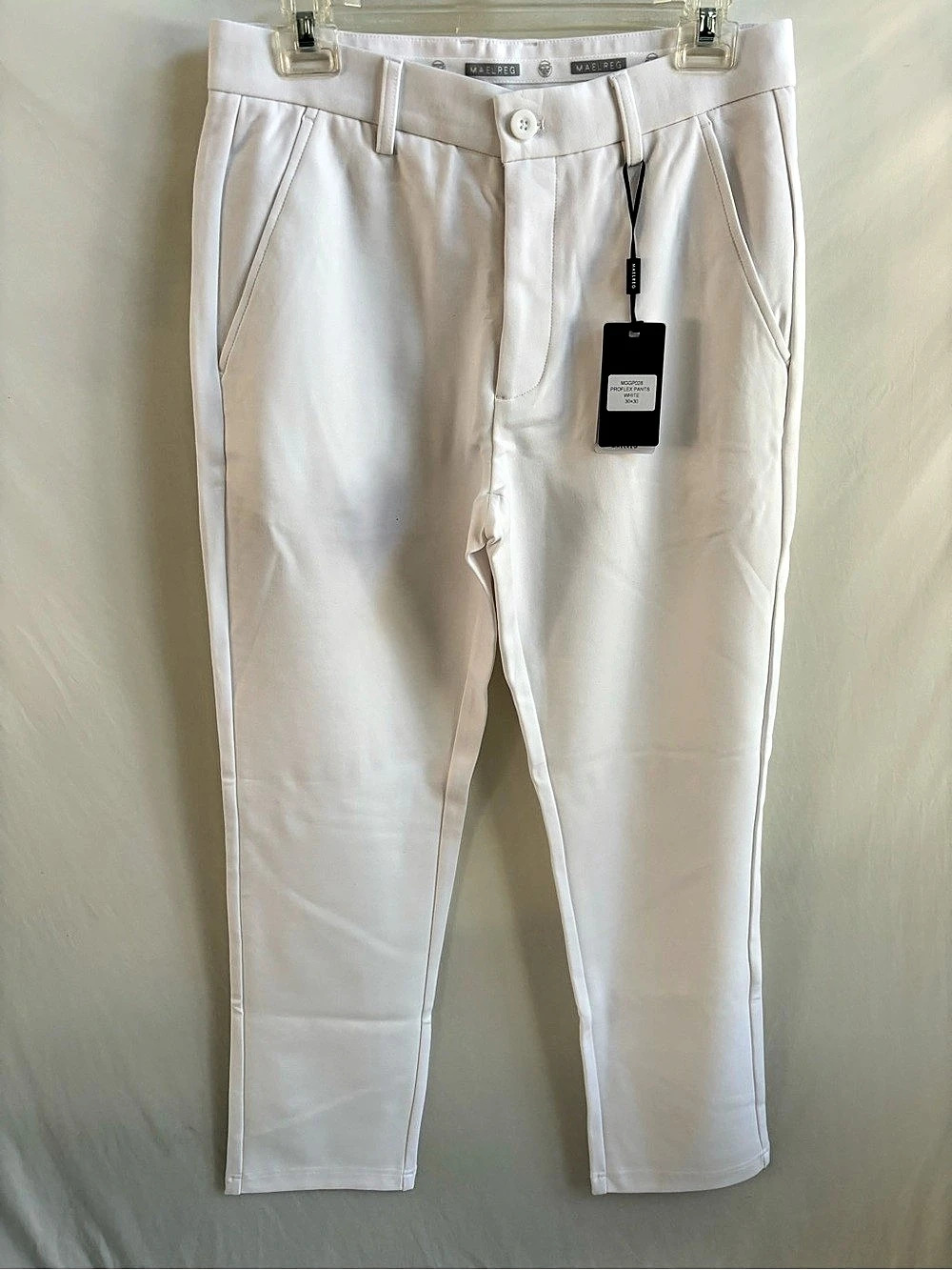 Maelreg Proflex Pants White Straight Leg Pants Waist 30x30 NWT